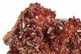 Dark Red Vanadinite Crystals on Barite - Morocco #223666-1